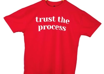 Trust the Process Comfy Red T-shirt